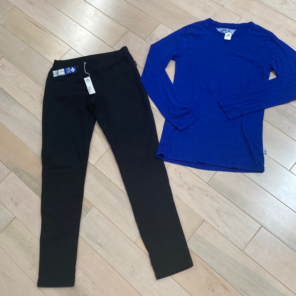 T2Love girls soft stretch pants & long sleeve shirt